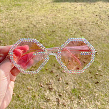 Carica l&#39;immagine nel visualizzatore di Gallery, Polygon Sunglasses Women Brand Designer Eyewear Sun Glasses Shiny Diamond Shades Female Retro Frame Glasses UV400