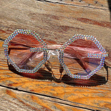 Carica l&#39;immagine nel visualizzatore di Gallery, Polygon Sunglasses Women Brand Designer Eyewear Sun Glasses Shiny Diamond Shades Female Retro Frame Glasses UV400