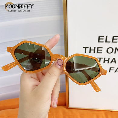 Polygon Women Sunglasses Men  Brand Design Sun Glasses Mirror Gafas De Sol UV400 Ins Trendy Outdoor Goggles