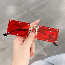 Load image into Gallery viewer, Popular Rimless Small Rectangle Sunglasses Women Men 2023 Shades Alloy Metal Punk Glasses UV400 Eyewear