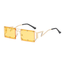 Load image into Gallery viewer, Popular Rimless Small Rectangle Sunglasses Women Men 2023 Shades Alloy Metal Punk Glasses UV400 Eyewear