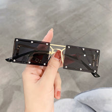 Load image into Gallery viewer, Popular Rimless Small Rectangle Sunglasses Women Men 2023 Shades Alloy Metal Punk Glasses UV400 Eyewear