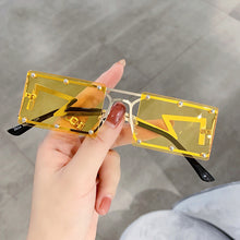 Load image into Gallery viewer, Popular Rimless Small Rectangle Sunglasses Women Men 2023 Shades Alloy Metal Punk Glasses UV400 Eyewear