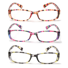 Load image into Gallery viewer, Portable Vision Care Print Stripe Presbyopic Eyewear Reading Glasses Retro Frame Diopter Eyeglasses