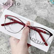 Load image into Gallery viewer, Prescription Eyeglasses Frame Female Myopia Optical Glasses Frame Women Red Stainless Steel Spectacles Frame Brand 2023