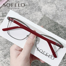 Load image into Gallery viewer, Prescription Eyeglasses Frame Female Myopia Optical Glasses Frame Women Red Stainless Steel Spectacles Frame Brand 2023