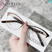 Load image into Gallery viewer, Prescription Eyeglasses Frame Female Myopia Optical Glasses Frame Women Red Stainless Steel Spectacles Frame Brand 2023