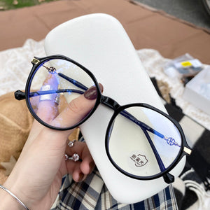 Prescription Frame Ultra Light Retro Round Frame Female  Glasses With Large Face