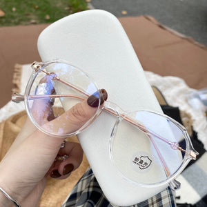 Prescription Frame Ultra Light Retro Round Frame Female  Glasses With Large Face