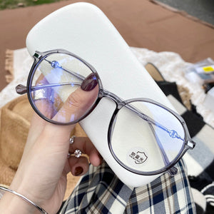 Prescription Frame Ultra Light Retro Round Frame Female  Glasses With Large Face