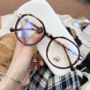 Prescription Frame Ultra Light Retro Round Frame Female  Glasses With Large Face