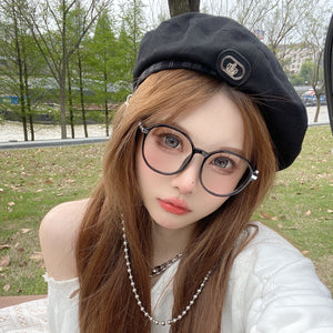 Prescription Frame Ultra Light Retro Round Frame Female  Glasses With Large Face
