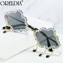 Load image into Gallery viewer, Punk Diamond Sunglasses Women  Rhinestone Sun Glasses Cloud Pendant Eyewear Female Designer Eyeglasses UV400