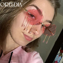 Load image into Gallery viewer, Punk Diamond Sunglasses Women  Rhinestone Sun Glasses Cloud Pendant Eyewear Female Designer Eyeglasses UV400