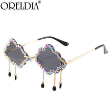 Load image into Gallery viewer, Punk Diamond Sunglasses Women  Rhinestone Sun Glasses Cloud Pendant Eyewear Female Designer Eyeglasses UV400