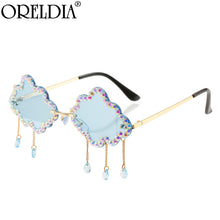 Load image into Gallery viewer, Punk Diamond Sunglasses Women  Rhinestone Sun Glasses Cloud Pendant Eyewear Female Designer Eyeglasses UV400