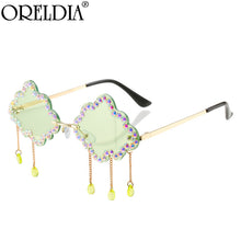 Load image into Gallery viewer, Punk Diamond Sunglasses Women  Rhinestone Sun Glasses Cloud Pendant Eyewear Female Designer Eyeglasses UV400
