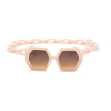 Load image into Gallery viewer, Punk Square Sunglasses Women Vintage Unique Chain Polygon Sun Glasses Female Shades Large Frame UV400 Eyewear H17