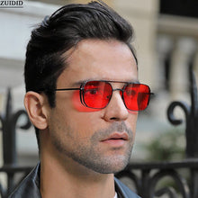 Load image into Gallery viewer, Punk Sunglasses For Men Red  Square Glasses Vogue Vintage Oculos De Sol Masculino Lunette De Soleil Homme Okulary