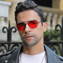 Load image into Gallery viewer, Punk Sunglasses For Men Red  Square Glasses Vogue Vintage Oculos De Sol Masculino Lunette De Soleil Homme Okulary