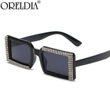 Load image into Gallery viewer, Rectangle Diamond Sunglasses Women Men Transparent Gelly Rhinestone Sun Glasses Female Brand Designer Eyewear UV400