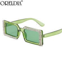 Load image into Gallery viewer, Rectangle Diamond Sunglasses Women Men Transparent Gelly Rhinestone Sun Glasses Female Brand Designer Eyewear UV400