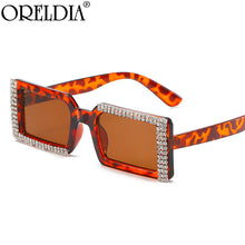 Load image into Gallery viewer, Rectangle Diamond Sunglasses Women Men Transparent Gelly Rhinestone Sun Glasses Female Brand Designer Eyewear UV400