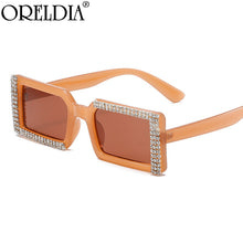 Load image into Gallery viewer, Rectangle Diamond Sunglasses Women Men Transparent Gelly Rhinestone Sun Glasses Female Brand Designer Eyewear UV400