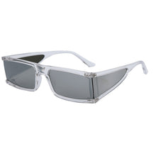 Load image into Gallery viewer, Rectangle Small Sunglasses Women  Brand Mirror Silver Black Clear Lens One Piece Punk Men Gafas Shades UV400