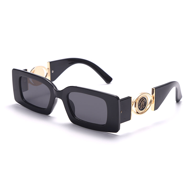 Rectangle Sunglasses  Brand Designer Sun Glasses Women Men Trend Transparent Blue Eyewear Female Glasses UV400