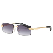 Carica l&#39;immagine nel visualizzatore di Gallery, Rectangle Sunglasses Small Rimless Metal Frame Gradient Eyewear Classic Trending Men Sun Glasses Female Oculos De Sol