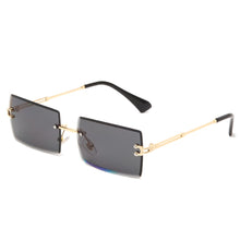 Load image into Gallery viewer, Fashion Rectangle Sunglasses Women   Brand Designer Rimless Square Sun Glasses Ladies Luxury Brand Gradient Shades