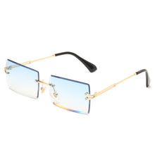 Load image into Gallery viewer, Fashion Rectangle Sunglasses Women   Brand Designer Rimless Square Sun Glasses Ladies Luxury Brand Gradient Shades