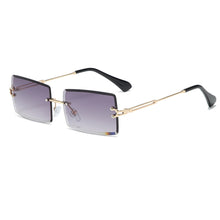 Load image into Gallery viewer, Fashion Rectangle Sunglasses Women   Brand Designer Rimless Square Sun Glasses Ladies Luxury Brand Gradient Shades