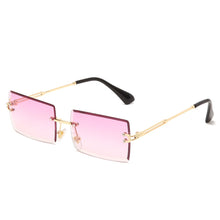 Load image into Gallery viewer, Fashion Rectangle Sunglasses Women   Brand Designer Rimless Square Sun Glasses Ladies Luxury Brand Gradient Shades