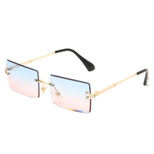 Load image into Gallery viewer, Fashion Rectangle Sunglasses Women   Brand Designer Rimless Square Sun Glasses Ladies Luxury Brand Gradient Shades