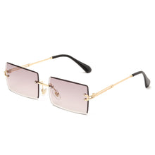 Load image into Gallery viewer, Fashion Rectangle Sunglasses Women   Brand Designer Rimless Square Sun Glasses Ladies Luxury Brand Gradient Shades