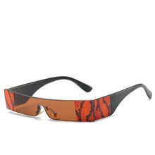 Load image into Gallery viewer, Rectangle Sunglasses Women 2023  Brand One Piece PU Leather Goggle Sunglasses Man Vintage Small Square Sun Glasses