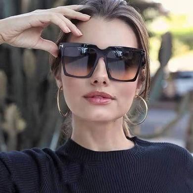 Retro Big Frame Square Sunglasses Women Men  Brand Designer Popular Travel Sun Glasses For Female Shades UV400