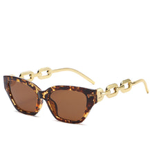 Load image into Gallery viewer, Retro Cat Eye Sunglasses Women  Brand Designer Small Frame Travel Metal Chain Trendy Sun Glasses Shades UV400