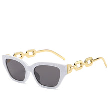 Load image into Gallery viewer, Retro Cat Eye Sunglasses Women  Brand Designer Small Frame Travel Metal Chain Trendy Sun Glasses Shades UV400