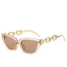 Load image into Gallery viewer, Retro Cat Eye Sunglasses Women  Brand Designer Small Frame Travel Metal Chain Trendy Sun Glasses Shades UV400