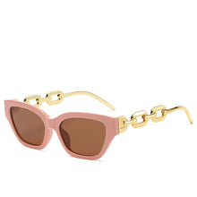 Load image into Gallery viewer, Retro Cat Eye Sunglasses Women  Brand Designer Small Frame Travel Metal Chain Trendy Sun Glasses Shades UV400