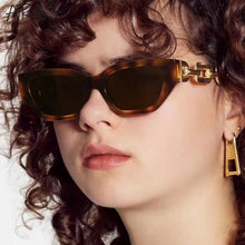 Load image into Gallery viewer, Retro Cat Eye Sunglasses Women  Brand Designer Small Frame Travel Metal Chain Trendy Sun Glasses Shades UV400