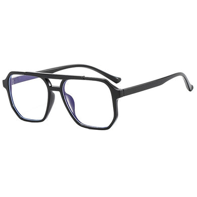 Retro Double Bridge Glasses Frame Women Men Anti Blue Light Eyeglasses Students PC Transparent Spectacles 7 Colors