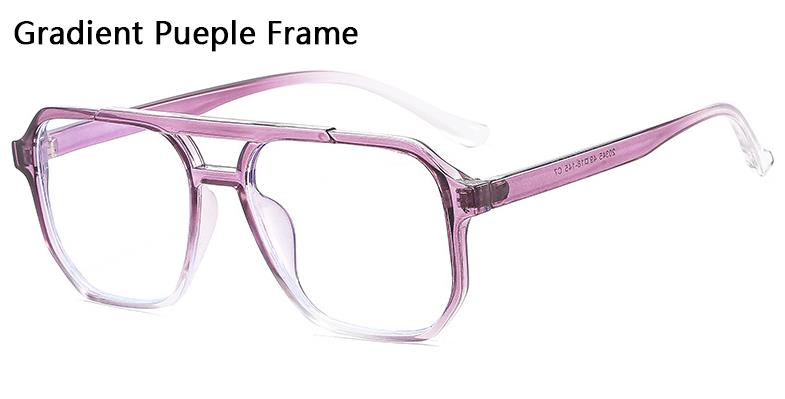 Retro Double Bridge Glasses Frame Women Men Anti Blue Light Eyeglasses Students PC Transparent Spectacles 7 Colors