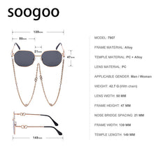 Load image into Gallery viewer, Retro Irregular Chain Sunglasses Women 2023 Vintage  Designer Sun Glasses For Men Lunettes De Soleil Femmes