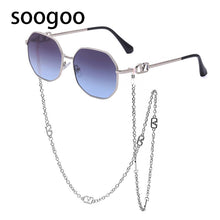 Load image into Gallery viewer, Retro Irregular Chain Sunglasses Women 2023 Vintage  Designer Sun Glasses For Men Lunettes De Soleil Femmes