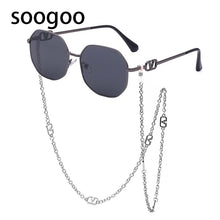 Load image into Gallery viewer, Retro Irregular Chain Sunglasses Women 2023 Vintage  Designer Sun Glasses For Men Lunettes De Soleil Femmes