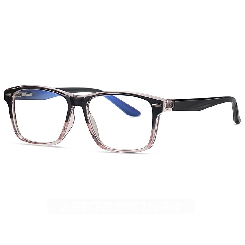 Retro  Plastic Frame Glasses Full Rim Anti-Blue Ray Myopia Spectacles with Spring Hinges Unisex